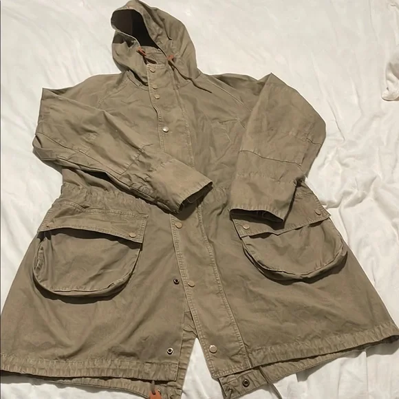 Barbour engineered garments Tan Military Field Jacket with Epaulettes - Picture 3 of 13